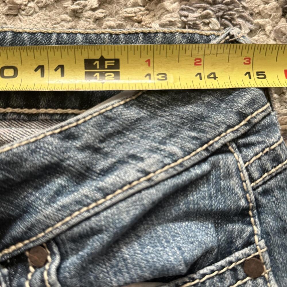 Wrangler Premium Patch Bootcut Jeans Y2K Low Rise Stretch Denim Size: 28 x 30 - Picture 7 of 8